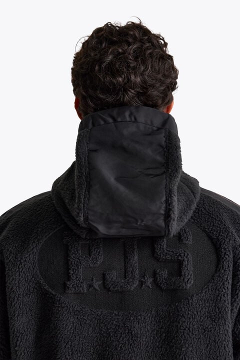 Parajumpers SUNDRE - HOODED FLEECE OFF BLACK - BLACK 26WMPMFLQS01P36B071