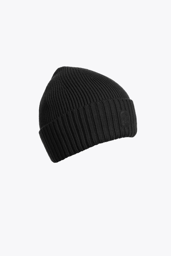 Parajumpers PLAIN - MERINO WOOL BEANIE BLACK 25WMPAHAHA12PAT0541