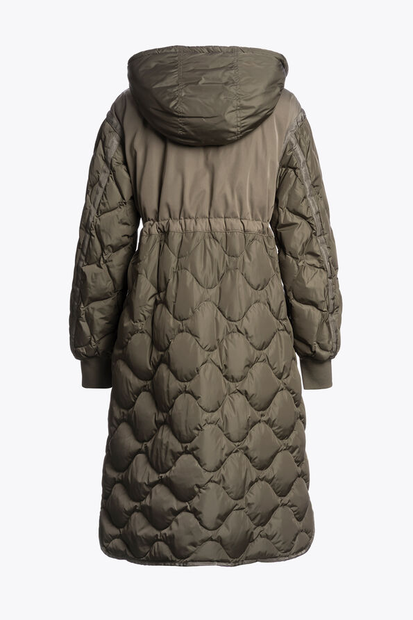Parajumpers KAGURA - LONG PUFFER OLIVE GREY 25WMPWPUUD32P890103