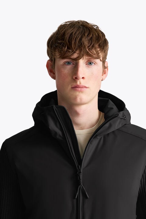 Parajumpers ROCHER RIVER - HYBRID CARDIGAN BLACK 26WMPMHYKT03P460541