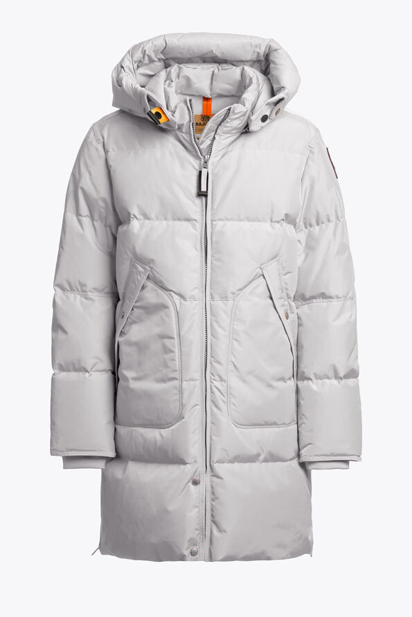 Parajumpers LONG BEAR - HOODED PARKA PEARL GREY 25WMPGJKMA83PGA0118
