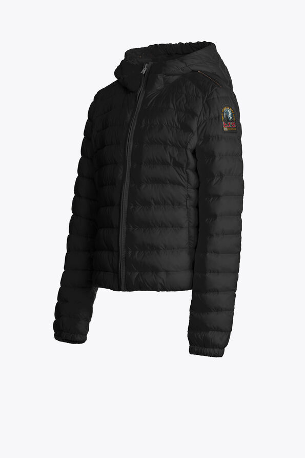 Parajumpers GENIE - GEWATTEERD JAS MET CAPUCHON BLACK 26SMPGPUSL83PGC0541