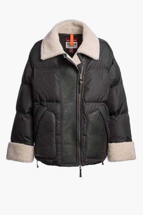 Parajumpers CHYNA - SHORT PUFFER OFF BLACK - BLACK 26WMPWJKHN31P55B071