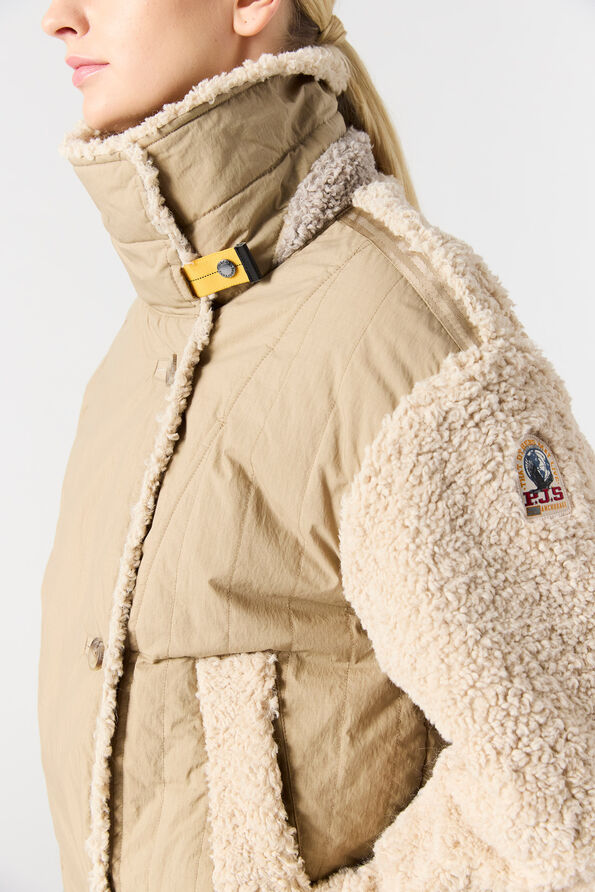 Parajumpers KAEDE - CURLY FLEECE BOMBER SUNKISSED  -  MOONBEAM  -  CHATEAU 25WMPWJKHM31P98M008