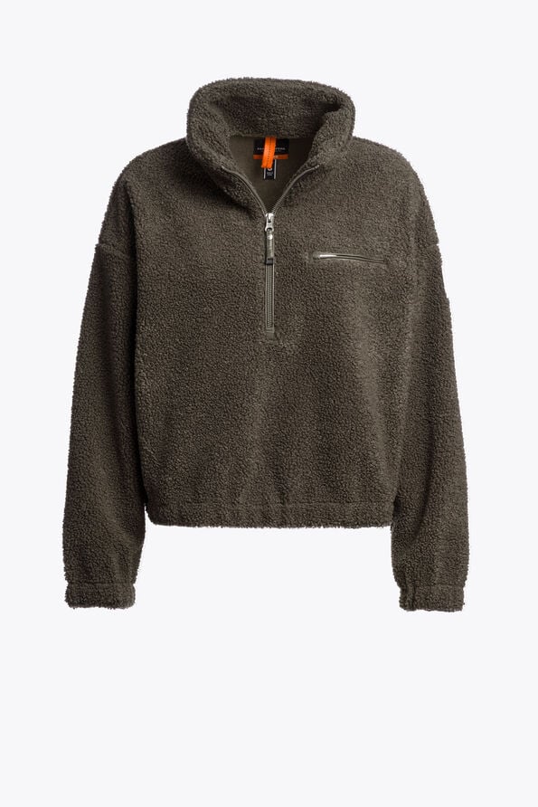 Parajumpers HONKA - HALF-ZIP SWEATSHIRT TAGGIA OLIVE 26WMPWFLPF34P640218