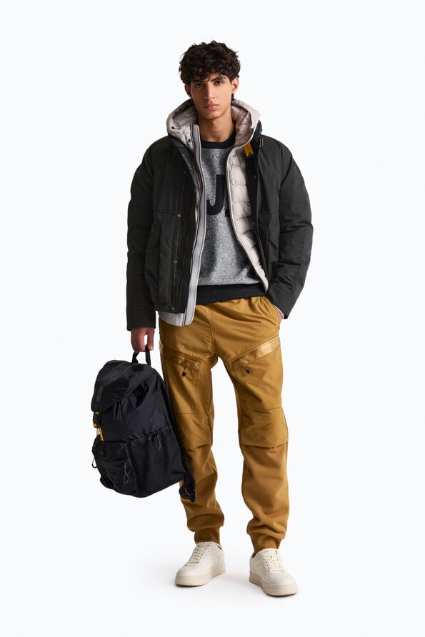Parajumpers BUCK - HYBRID JACKET BLACK 26WMPMHYWU04P100541