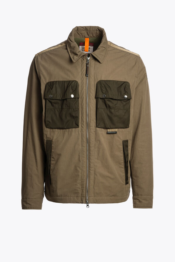 Parajumpers ZACHARY - OVERSHIRT EARTH  -  DEEP MOSS 25WMPMOSLA01P43B038