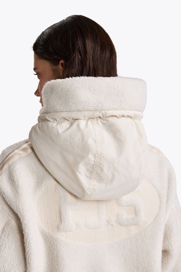 Parajumpers KISHA - HOODED FLEECE WARM IVORY 26WMPWFLQS31P780132