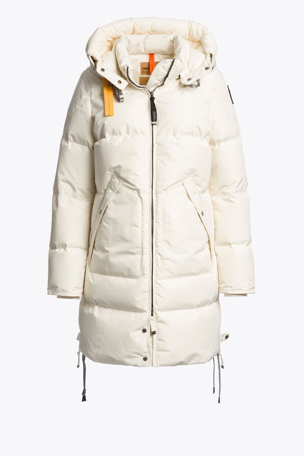 Parajumpers LONG BEAR - HOODED PARKA WARM IVORY 26WMPWJKMA33P510132