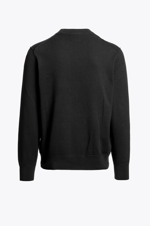 Parajumpers BASIC BRAW - CREWNECK SWEATER BLACK 26WMPMKNKC04P140541