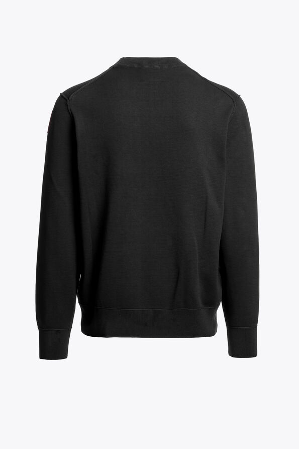 Parajumpers BASIC BRAW - CREWNECK SWEATER BLACK 26WMPMKNKC04P140541