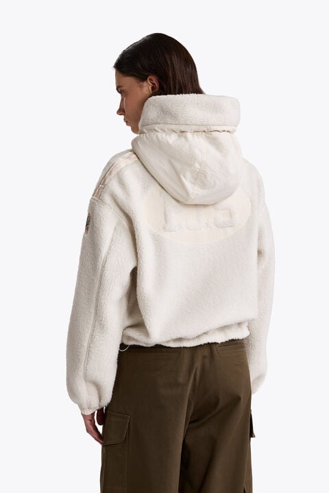 Parajumpers KISHA - HOODED FLEECE WARM IVORY 26WMPWFLQS31P780132