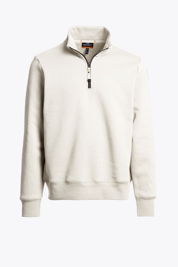 Parajumpers BROAD PEAK - 하프 집 플리스 WARM IVORY 26WMPMFLEY20P160132