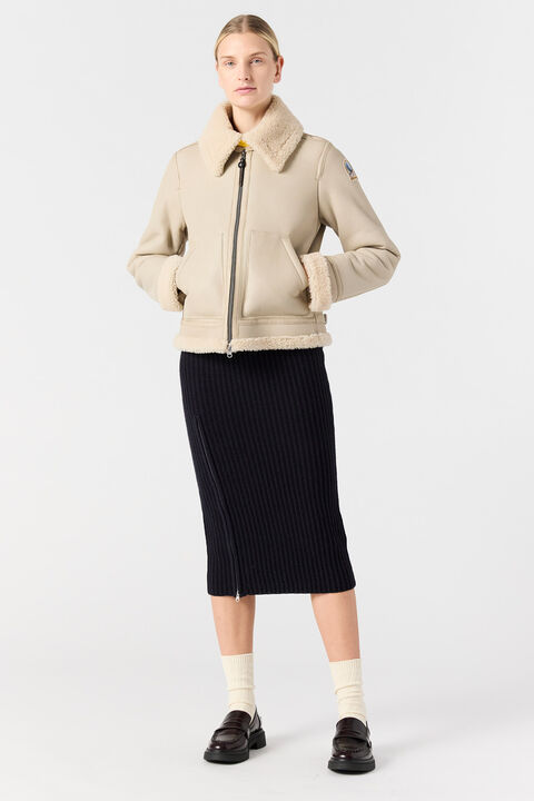 Parajumpers GIALEAN SPECIAL - SHEARLING JACKET OAT 25WMPWJKSE32P680694