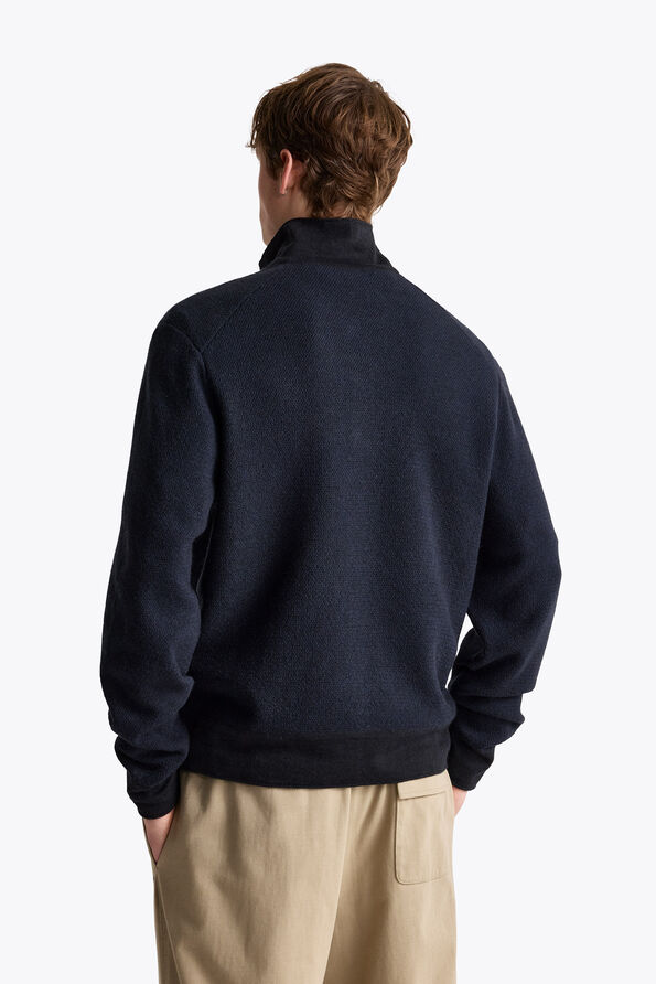 Parajumpers JACUP - HALF-ZIP CARDIGAN BLUE NAVY 26WMPMKNRK13P350316