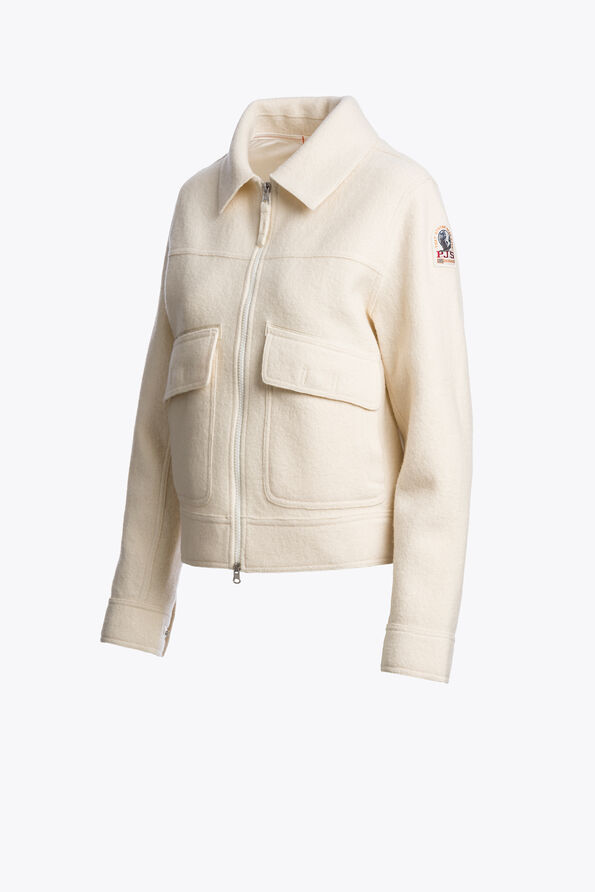 Parajumpers AMALU - WOOL JACKET WARM IVORY 26WMPWJKLV31P690132