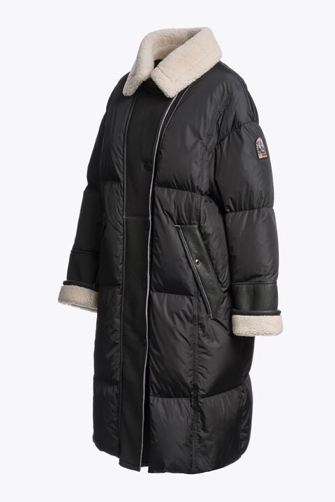 Parajumpers VELNA - LONG PUFFER OFF BLACK - BLACK 26WMPWJKHN32P55B071