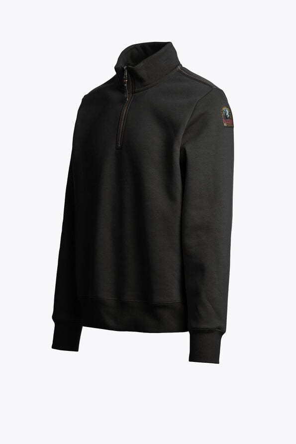 Parajumpers BROAD PEAK - 하프 집 플리스 BLACK 26WMPMFLEY20P160541