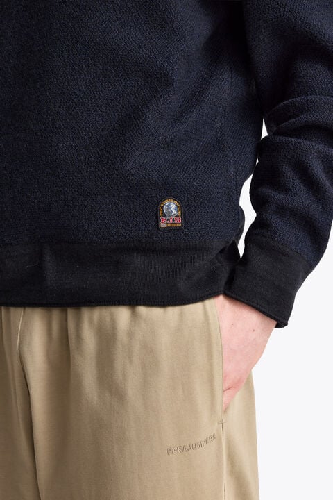 Parajumpers JACUP - HALF-ZIP CARDIGAN BLUE NAVY 26WMPMKNRK13P350316