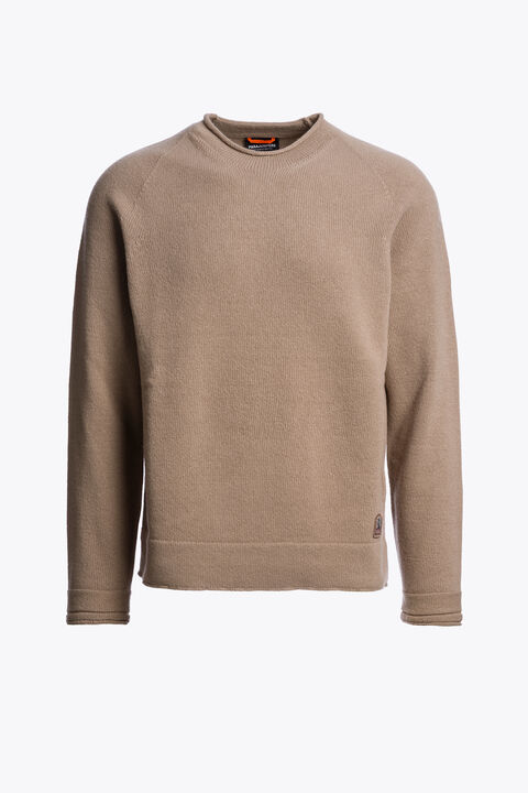 Parajumpers PENNOCK - CREWNECK SWEATER KHAKI 26WMPMKNNK02P290530