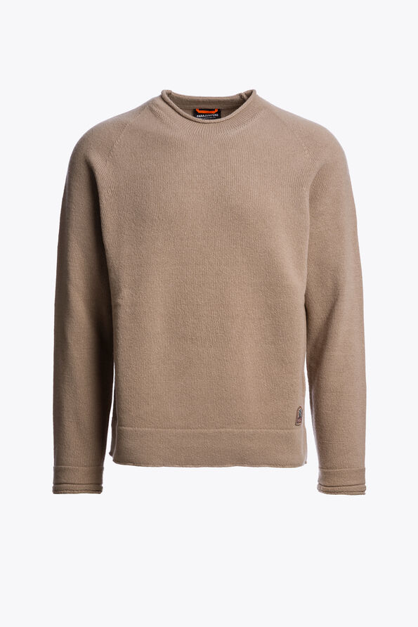 Parajumpers PENNOCK - CREWNECK SWEATER KHAKI 26WMPMKNNK02P290530