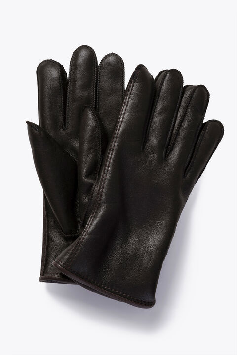 Parajumpers WUNCAR - SHEARLING GLOVES BLACK 26WMPAGLGL14PAP0541