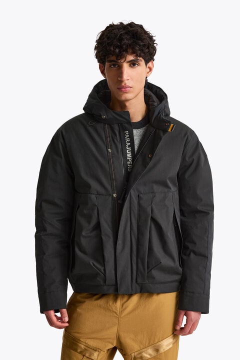 Parajumpers KOUGE - HOODED PUFFER NOWHERE - SLATE MUD 26WMPMJKBI01P22B073