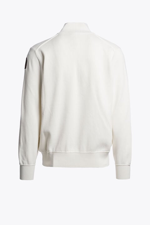 Parajumpers BASIC SCOE - HALF ZIP CARDIGAN WARM IVORY 26WMPMKNKC06P140132