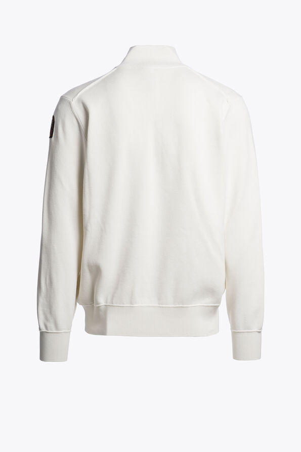 Parajumpers BASIC SCOE - HALF ZIP CARDIGAN WARM IVORY 26WMPMKNKC06P140132