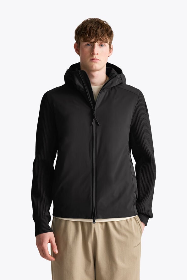 Parajumpers ROCHER RIVER - HYBRID CARDIGAN BLACK 26WMPMHYKT03P460541