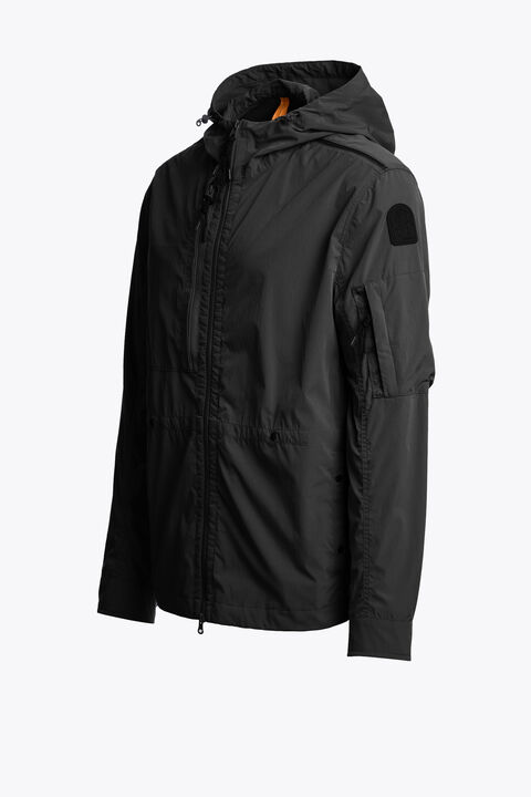Parajumpers INVERNESS - GEVOERDE JAS MET CAPUCHON BLACK 26SMPMJKTU01P390541