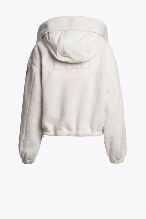 Parajumpers KISHA - HOODED FLEECE WARM IVORY 26WMPWFLQS31P780132