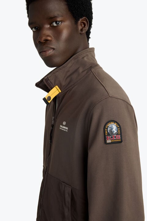 Parajumpers THURN - SWEATSHIRT MET RITS OVER DE VOLLEDIGE LENGTE ANTIQUE BRONZE 26SMPMFLRE02P350536