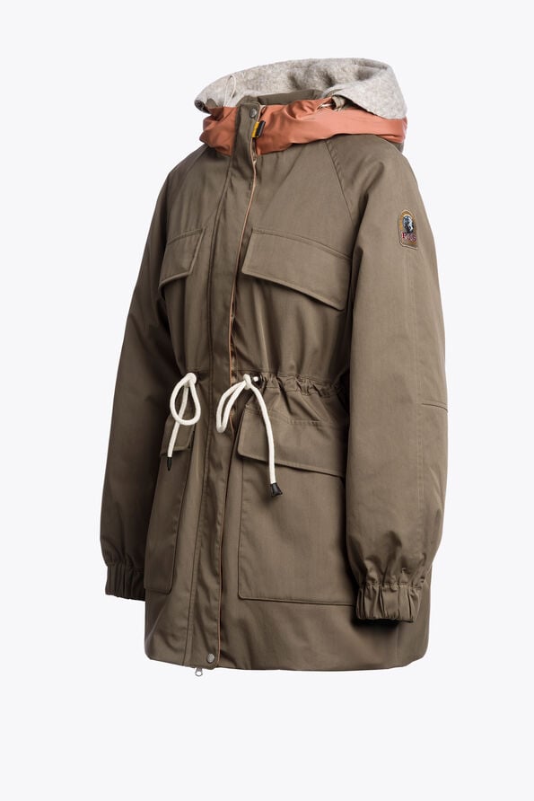 Parajumpers NARUSE - HOODED PARKA SLATE MUD - TANDORI 26WMPWJKBI32P66B070
