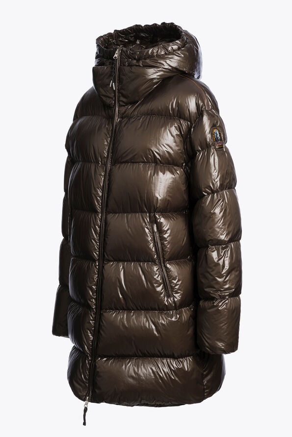 Parajumpers IVONNE - LONG DOWN JACKET EARTH BROWN 25WMPWPULP33P750109