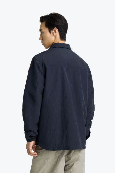 Parajumpers EVANDER - GEWATTEERD OVERSHIRT BLUE NAVY 26SMPMOSDU01P140316