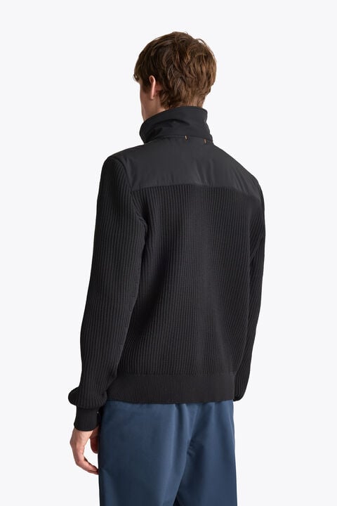 Parajumpers STEEL RIVER - CARDIGAN HYBRIDE BLACK 26WMPMHYKT04P460541