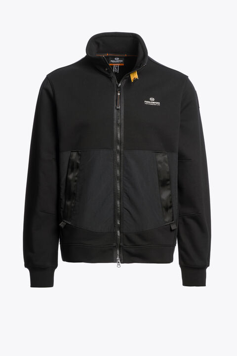 Parajumpers THURN - FULL-ZIP SWEATSHIRT BLACK 26WMPMFLRE02P370541