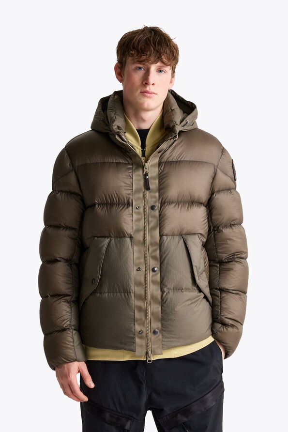 Parajumpers GOLBURN - SHORT DOWN JACKET SLATE MUD 26WMPMPUMU01P320128
