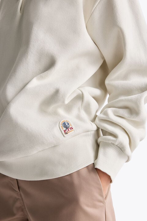 Parajumpers SARANDA - LONG SLEEVE POLO SHIRT CHALK WHITE 26WMPWFLFJ33P650131
