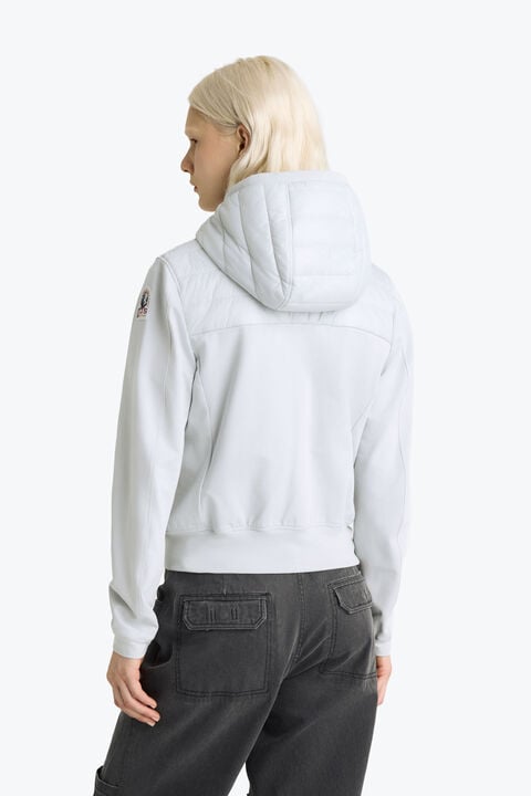 Parajumpers CAELIE - HYBRID SWEAT MIST WHITE 26SMPWHYFP31P550677