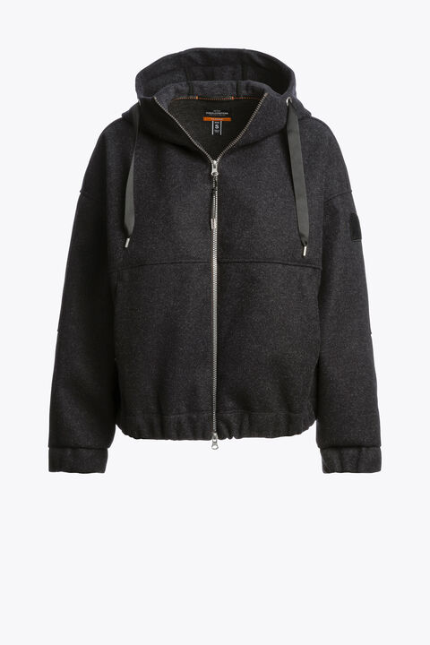 Parajumpers ILEAN - FLANNEL SWEAT BLACK MELANGE 25WMPWFLFI32PR30597