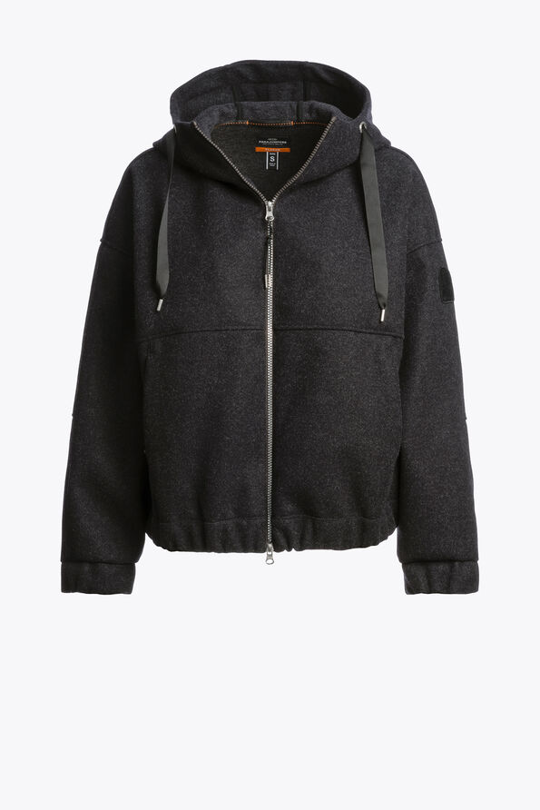 Parajumpers ILEAN - FLANNEL SWEAT BLACK MELANGE 25WMPWFLFI32PR30597