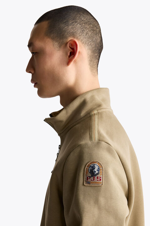 Parajumpers BROAD PEAK - HALF-ZIP FLEECE MUTED KHAKI 26WMPMFLEY20P160136