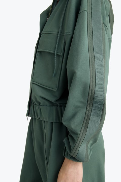 Parajumpers SALVAGE - HOODED FLEECE SMOKY PINE 26SMPWFLBG32P840279