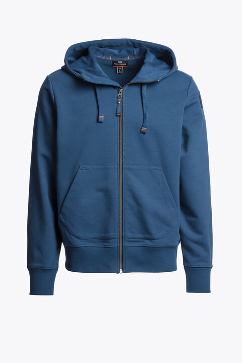 Parajumpers CHARLIE EASY - HOODED FLEECE TRUE BLUE 26SMPMFLEY24P100276