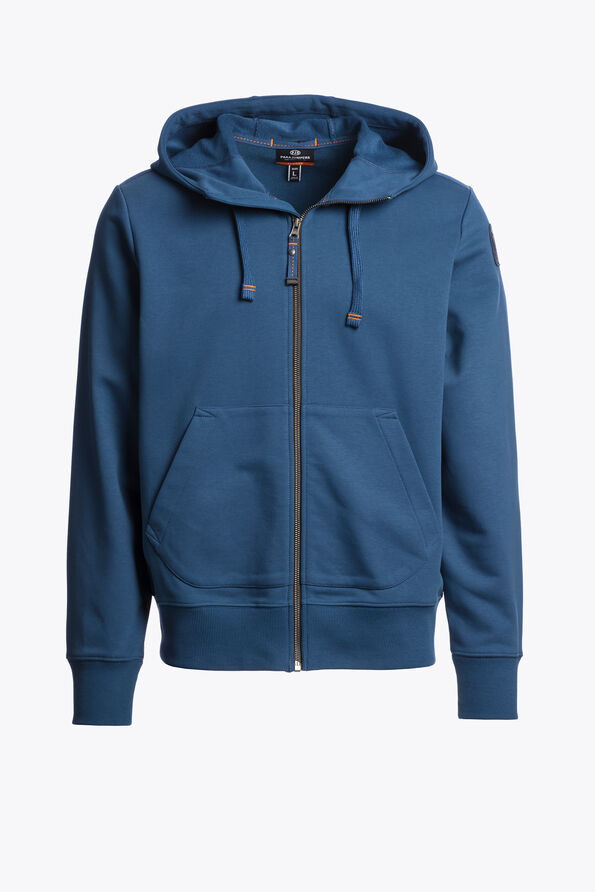Parajumpers CHARLIE EASY - HOODED FLEECE TRUE BLUE 26SMPMFLEY24P100276