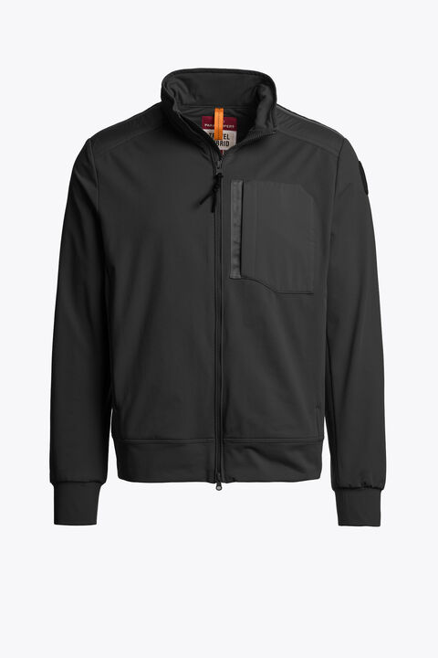 Parajumpers DOUGLAS - HYBRID SWEAT BLACK 26SMPMHYTV02P400541
