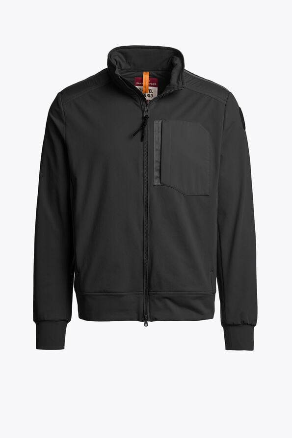 Parajumpers DOUGLAS - HYBRID SWEAT BLACK 26SMPMHYTV02P400541