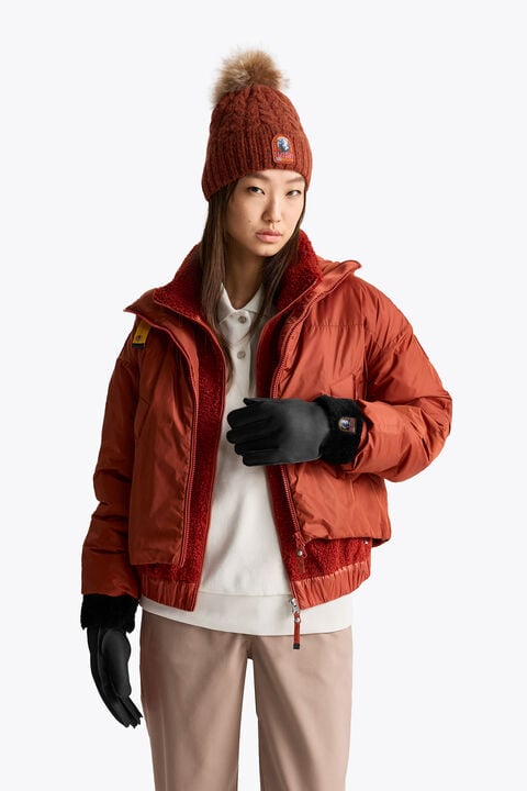 Parajumpers GINDAL - SHEARLING GLOVES BLACK 26WMPAGLGL13PAO0541